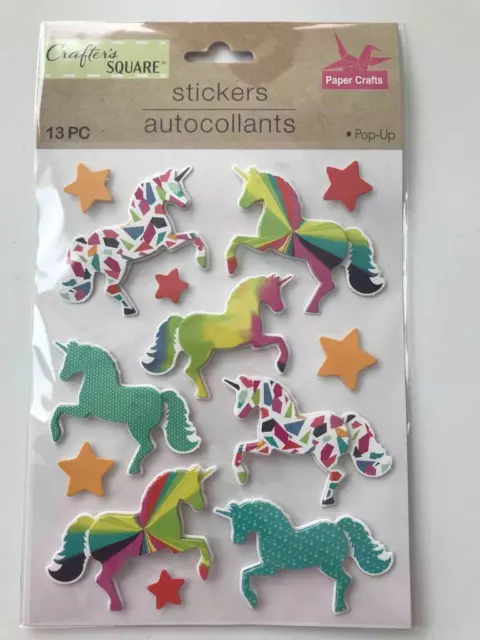 Crafter's Square Pop-Up Stickers/Autocollants (Llama)