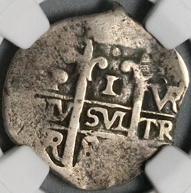 1684 NGC VF 20 Bolivia Cob 1 Real Potosi Charles II Colonial Coin (23052701C)