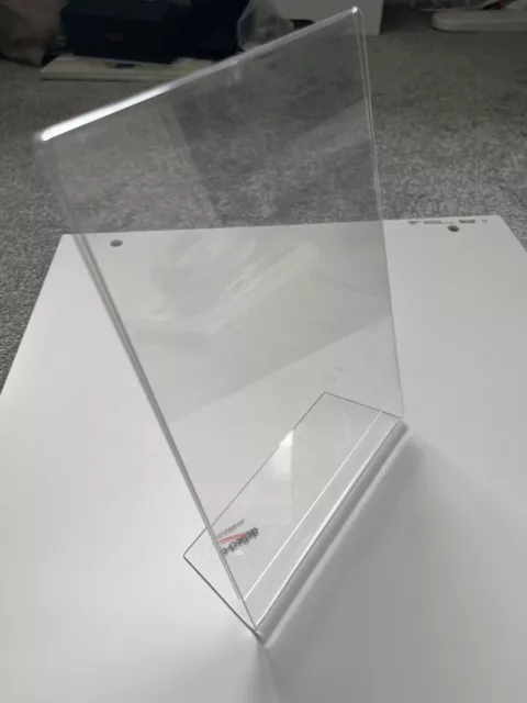 Clear Acrylic Counter Poster Holder Perspex Leaflet Display Stand A5