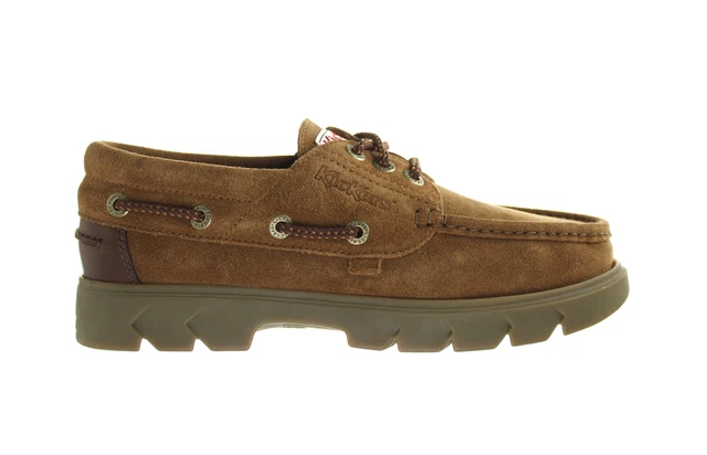 KICKERS MENS LENNON Genuine Moccasins Brown Boat Shoe Size  display picture 3