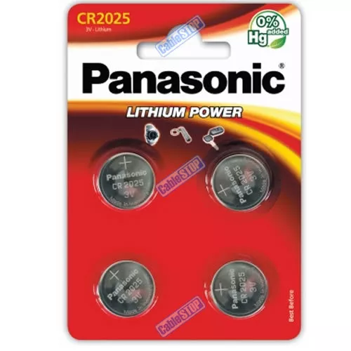 4 x PANASONIC CR2025 3V Lithium Battery EXPIRY 2033 Car Key Fob Coin Cell DL2025