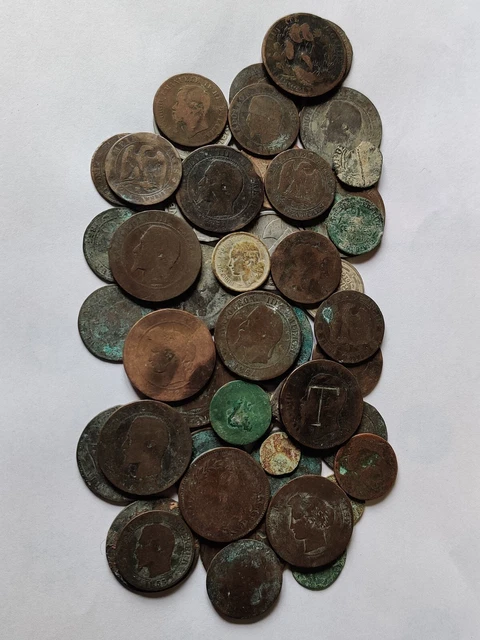 Lot De 50 Monnaies Usées