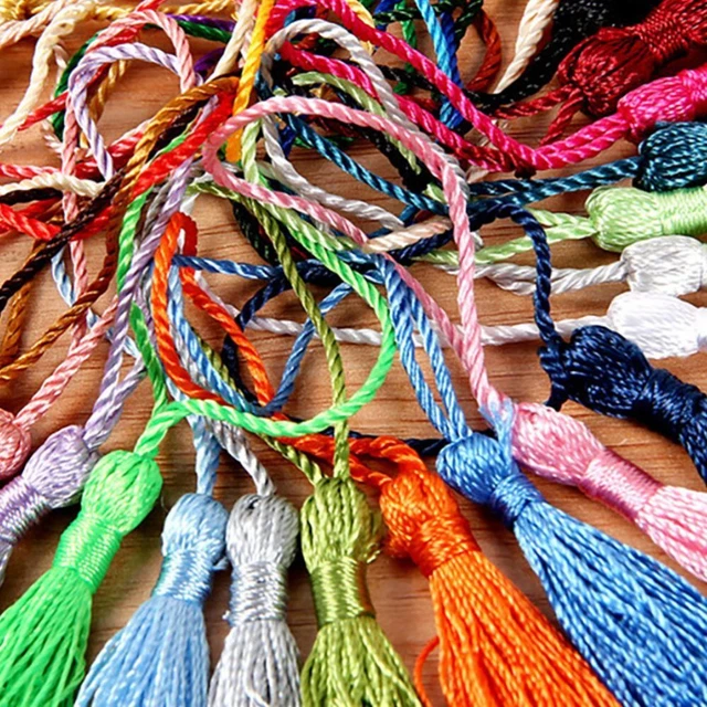120 piezas nudos chinos borla de la suerte llaves borlas conmemoración a granel