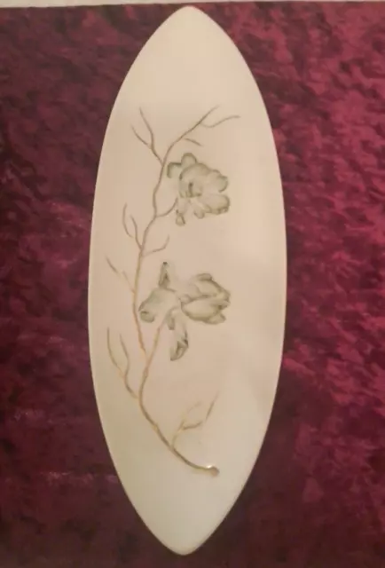 VINTAGE CARLTON WARE BOAT SHAPED LEAF PLATTER c1950's