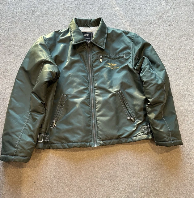 ALPHA INDUSTRIES BREITLING Dark Green Flight Jacket XL
