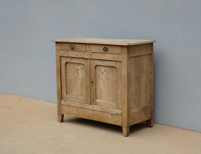 Credenza in legno di olmo/rovere, due ante e due cassetti, fine '800!