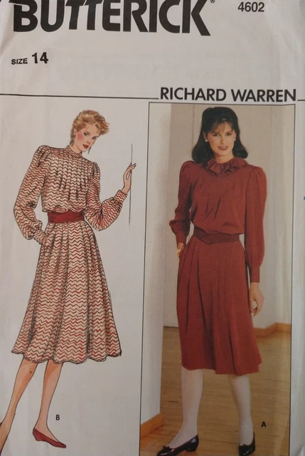 4602 Vintage Butterick SEWING Pattern Misses Very Loose Fitting Top Skirt UNCUT