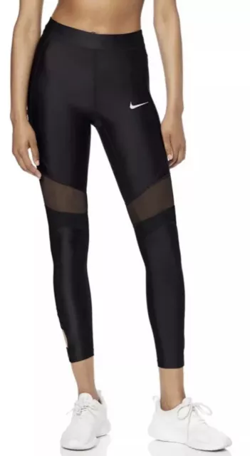 Nike Power Speed Running Tights 7/8 AJ8813-011 Black Tight Fit Size XS BNWT**