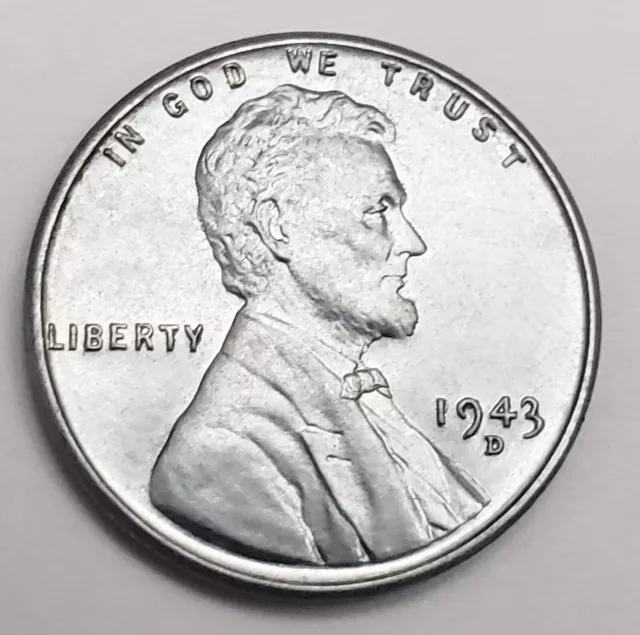 1943 D Lincoln Steel Wheat Cent / Penny *BU - BRILLIANT UNCIRCULATED*  FREE SHIP