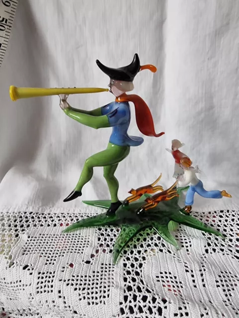 Murano Lampwork Glass Pied Piper Of Hamelin, rats and children Ornament rname