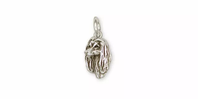 Afghan Hound Charm Jewelry Sterling Silver Handmade Dog Charm AF2-C