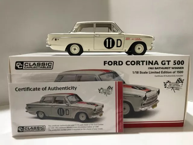 1:18 Classic Carlectables; 1965 Bathurst winner Ford Cortina GT 500 Seton