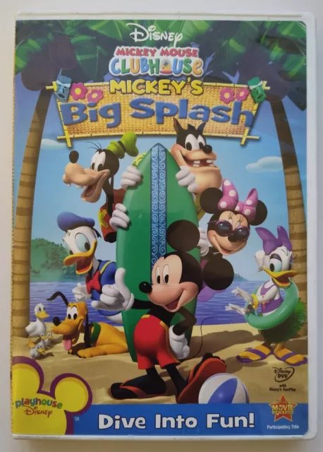 Mickey Mouse Clubhouse Mickey's Big Splash Hawaiian Luau Kids Beach Movie  DVD