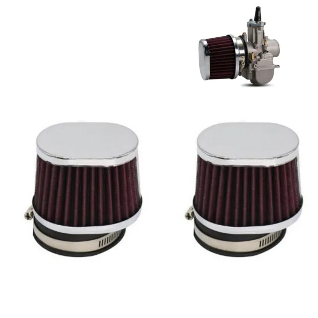 Motocross Scooter High Flow Air Intake Filters Pods Cleaner 1 Pair 38mm Washable