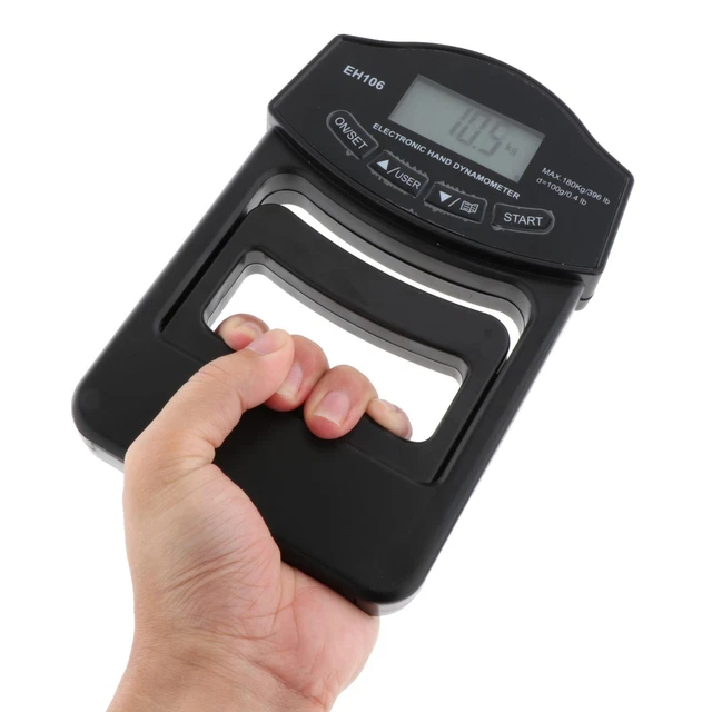 ELECTRONIC HAND DYNAMOMETER Measurement Meter Finger Grip Strength for ...