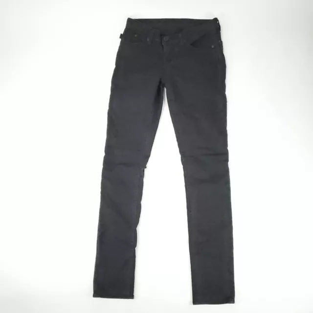 Rock & Republic Womens Berlin Skinny Jeans Size 2M Solid Black Denim Pants