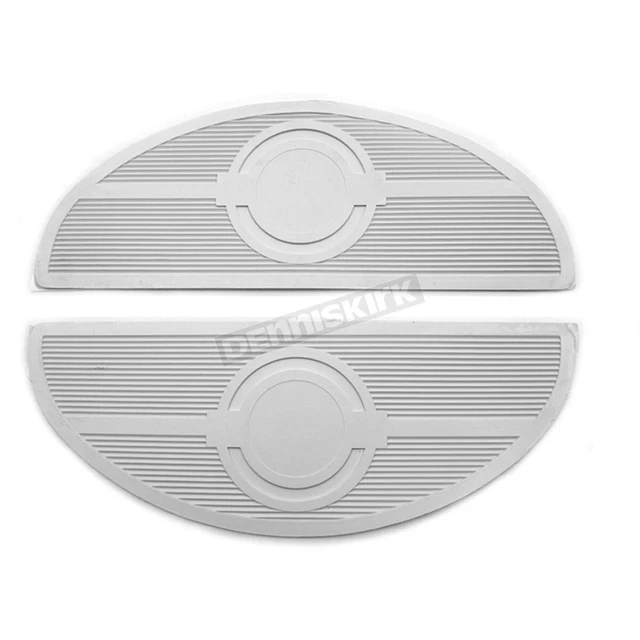 V-Twin Manufacturing Matte White Footboard Set - 28-0405