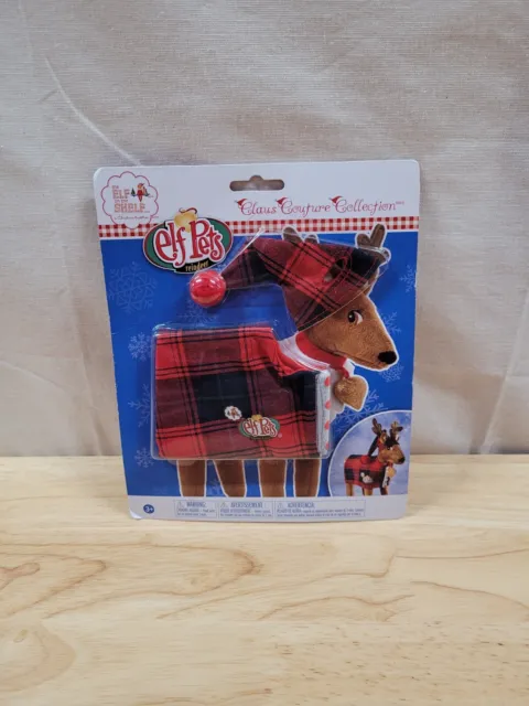 Elf on the Shelf Reindeer Clothes Claus Couture Collection Red Plaid Outfit