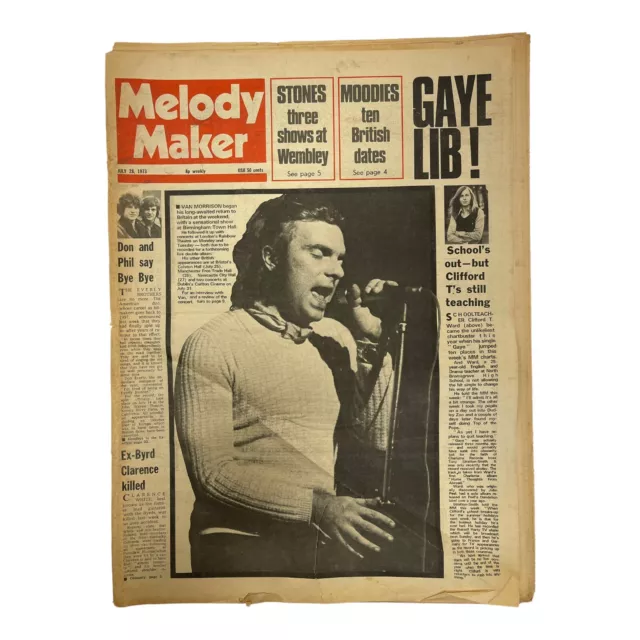 Melody Maker July 28, 1973 Van Morrison Rolling Stones Everly Brothers