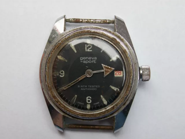 Geneva Sport Armbanduhr Handaufzug Vintage Taucheruhr ?