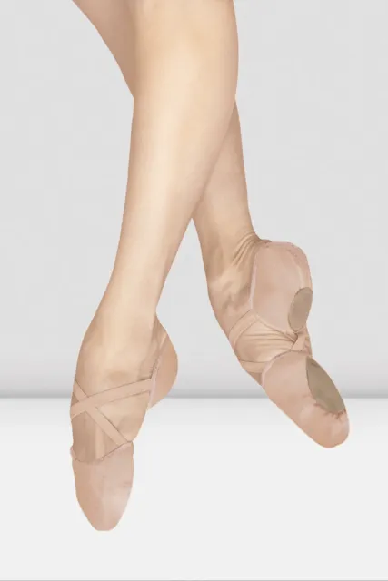 ES0251L Ladies Elastosplit Canvas Ballet Shoes By Bloch Pink Color New In Box