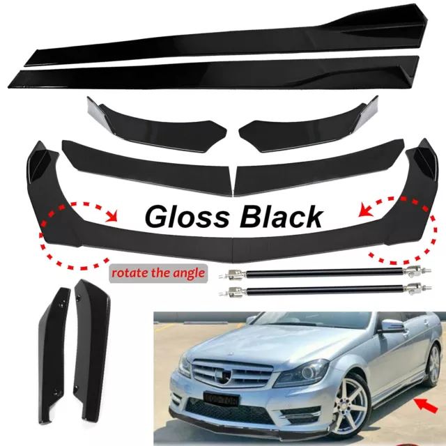 Front Bumper Lip Spoiler Splitter Side Skirt Rear For Mercedes Benz W204 Body K