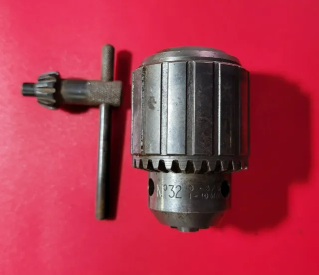 Jacobs Drill Chuck, No. 32, 0-3/8” Cap With Key - Made in Sheffield England