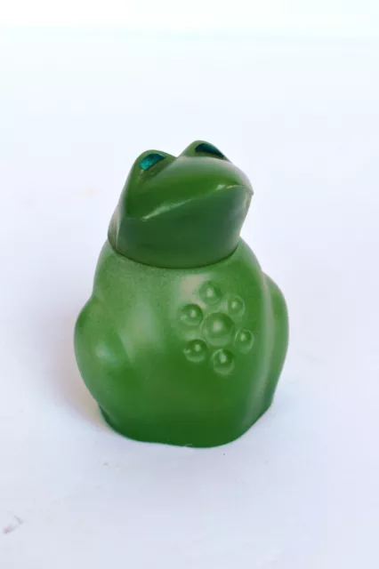 Vintage Avon Bottle Empty Green Frog Emerald Prince Moonwind Cologne Decanter '