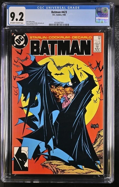 Batman #423 (1988) CGC 9.2 Iconic Todd Macfarlane Cover 1st Print