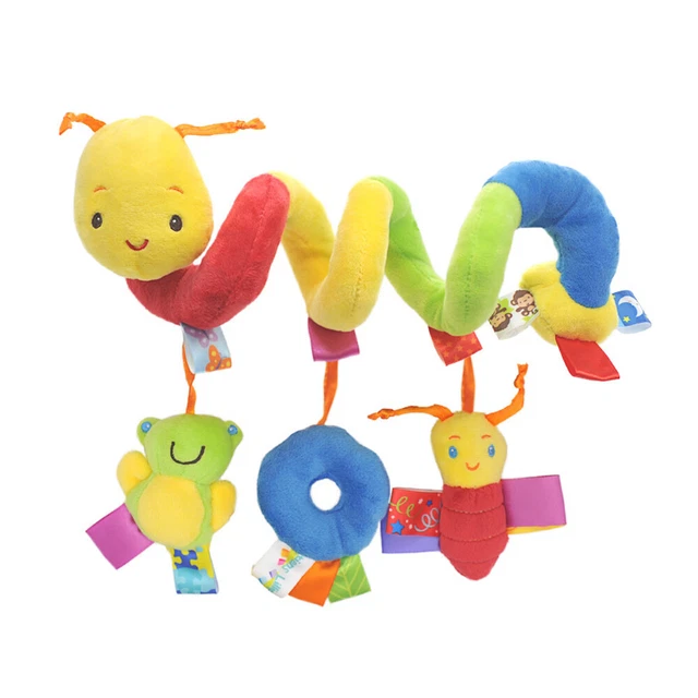 Baby Crib Hanging Rattles Toys Cartoon Spiral Stroller Toy Car Seat Toys Babies