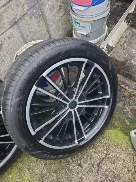 set of 4 alloy wheels and tyres