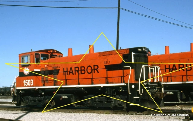 IHB 1503 SW1500 Ex IHB 9217 at Riverdale Illinois Sept Original Kodachrome Slide