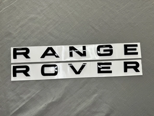 RANGE ROVER LETTERS Badges GLOSS BLACK Front OR Back SPORT VOGUE VELAR ...