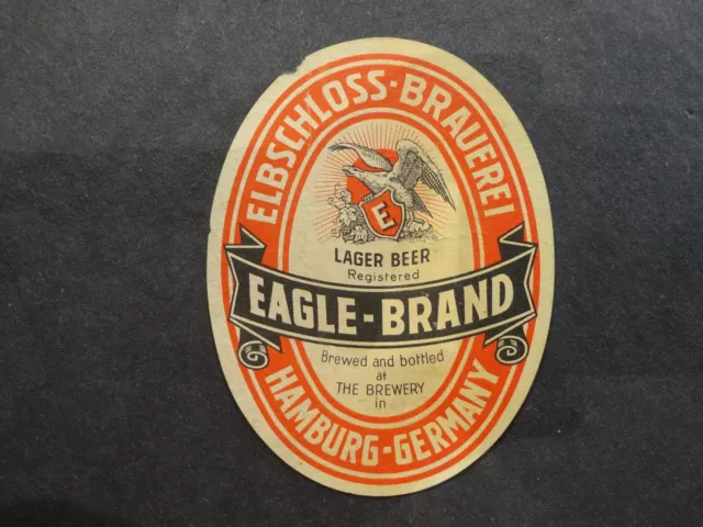 Vintage Eagle-Brand Hamburg Germany Beer Label