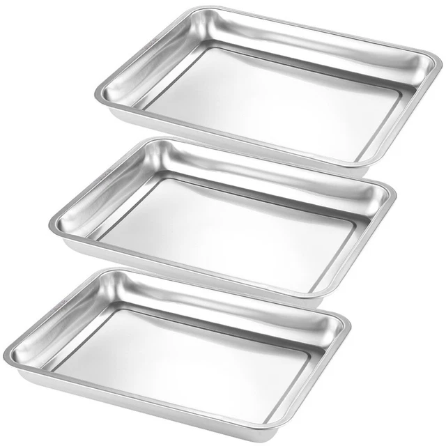 3 pz stampi da forno stampi da forno in acciaio inox teglia antiaderente contenitore