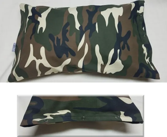 MY  Pillow Sized Case - Cotton Print Green Camouflage - FREE Ship & Gift Wrap!