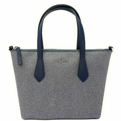 KATE SPADE JOELEY SMALL SATCHEL DUSK NAVY SOFT SMOOTH GLITTER $179 WKRU6281 New