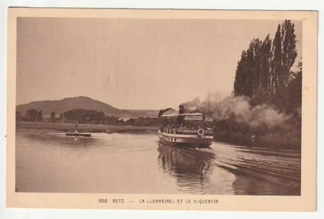 METZ - Moselle - CPA 57 - Le Bateau Promenade la Lorraine - Steamboat