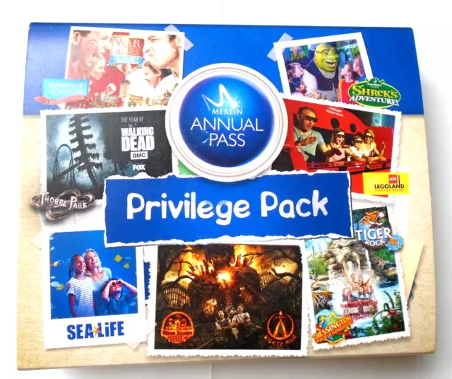 Merlin Annual Pass Privilege Pack 2018 contains Badge, Lanyard & Card Holder NEW