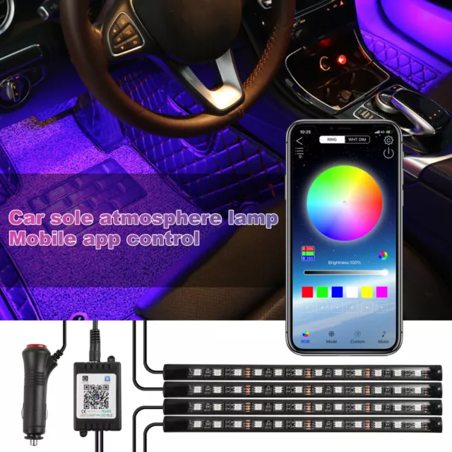 LED RGB Auto Ambientebeleuchtung 6M Innenraumbeleuchtung Lichtleiste App  Control