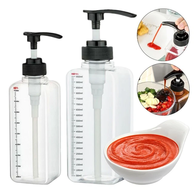 1Pcs with Scale Condiment Bottle
