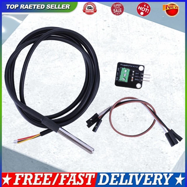 DS18B20 TEMPERATURE SENSOR Terminal Adapter Modules Temperature Sensor ...