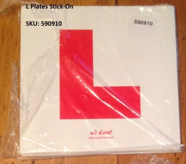 TWO Self Adhesive Sticky Learner Plates - Learner L Plate for Motorcycle - 2