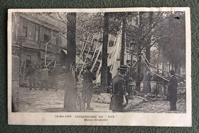 CPA. PARIS. 75 - Catastrophe du PAX. Ballon Dirigeable. 1902. Avenue du Maine.