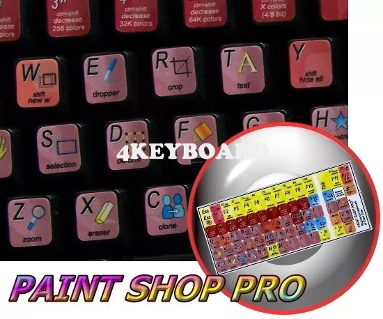 Paint Shop Pro keyboard sticker