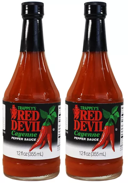 Trappeys Red Devil Sauce Hot 12 fl oz ( 2 pack )
