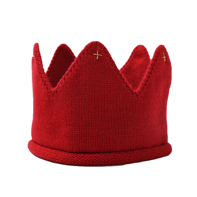 Rotes Stirnband Babymütze Kronenhut Herbst Und Kleinkind
