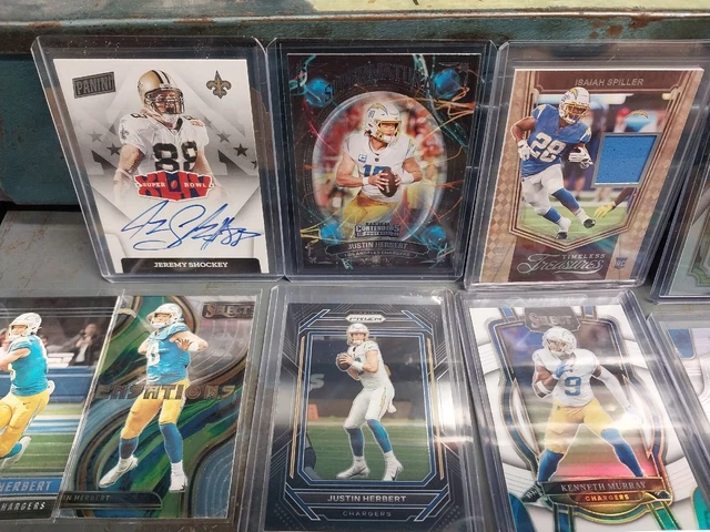 Justin Herbert Supernatural Isaiah Spiller TT Patch /240 Jeremy Shockey Auto +mr