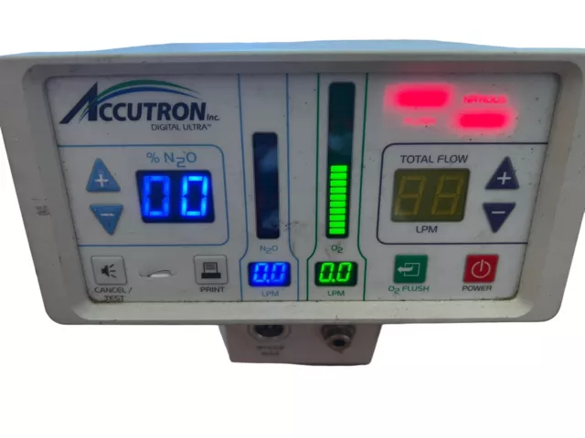 Accutron nitrous dental flowmeter Digital Ultra Portable Conscious Sedation Unit