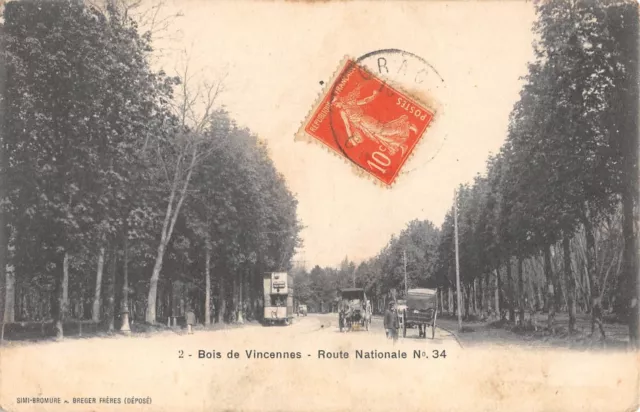 Cpa 94 Woods De Vincennes / National Road N°34